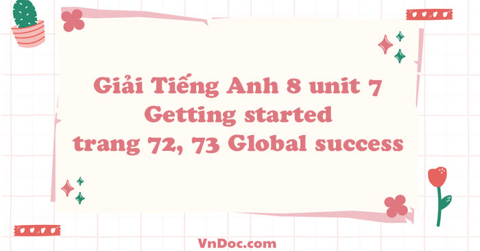 Ti Ng Anh Unit Getting Started Trang Global Success Unit