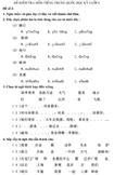 Đề kiểm tra học kì II lớp 6 môn tiếng Trung Quốc - Đề số 2