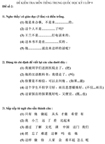Đề kiểm tra học kì I lớp 9 môn tiếng Trung Quốc - Đề 2