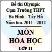 Đề thi Olympic cụm trường THPT Ba Đình - Tây Hồ năm học 2011 - 2012 môn Hóa lớp 11