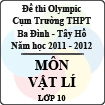 Đề thi Olympic cụm trường THPT Ba Đình - Tây Hồ năm học 2011 - 2012 môn Vật lý lớp 10