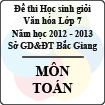Đề thi học sinh giỏi Văn hóa lớp 7 tỉnh Bắc Giang năm học 2012 - 2013 môn Toán - Có đáp án