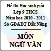Đề thi học sinh giỏi lớp 9 THCS tỉnh Đăk Nông năm học 2010 - 2011 môn Ngữ văn - Có đáp án