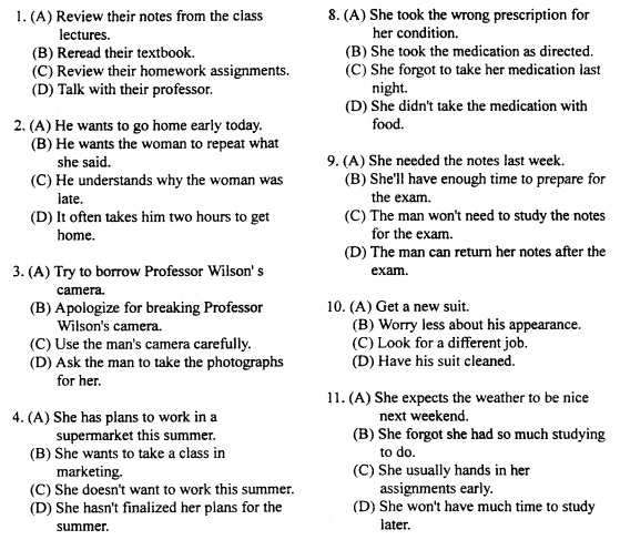 Đề thi TOEFL tháng 01 năm 2002
