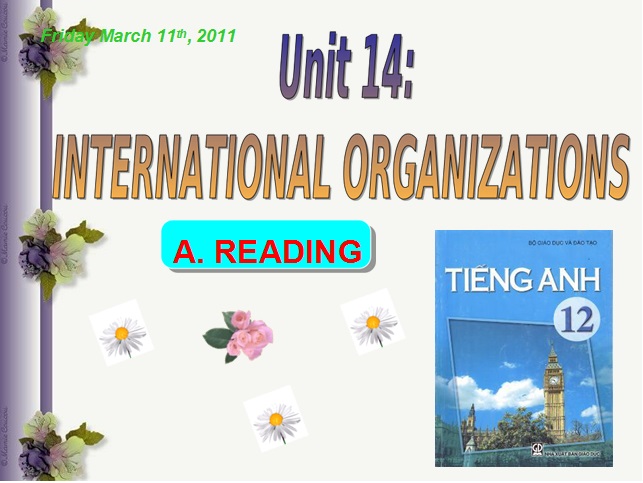 Giáo án điện tử Tiếng Anh lớp 12 unit 14 International organizations