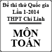 Đề thi thử Toán quốc gia lần 1 năm 2014 trường THPT Chí Linh, Hải Dương