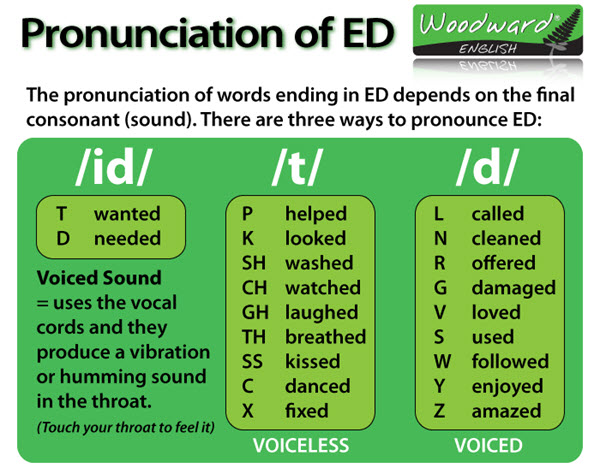 Lý thuyết và bài tập quy tắc phát âm "ed" có đáp án