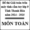 Đề thi giải toán trên Máy tính cầm tay lớp 9 THCS tỉnh Hà Tĩnh năm 2014 - 2015