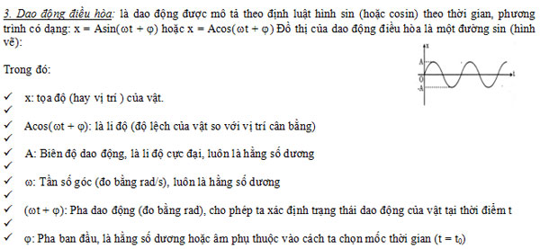 Giáo trình ôn thi Vật lý lớp 12 phần Dao động cơ học