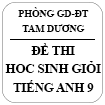 Đề thi học sinh giỏi môn Tiếng Anh lớp 9 huyện Tam Dương năm 2014 - 2015