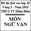 Đề thi thử vào lớp 10 môn Ngữ văn vòng 3 năm 2015 trường THCS Thị Trấn Diêm Điền, Thái Bình