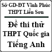 Đề thi thử THPT Quốc gia 2015 môn Tiếng Anh trường THPT Liễn Sơn, Vĩnh Phúc