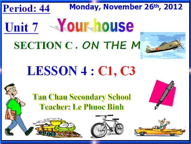 Bài giảng Tiếng Anh 6 