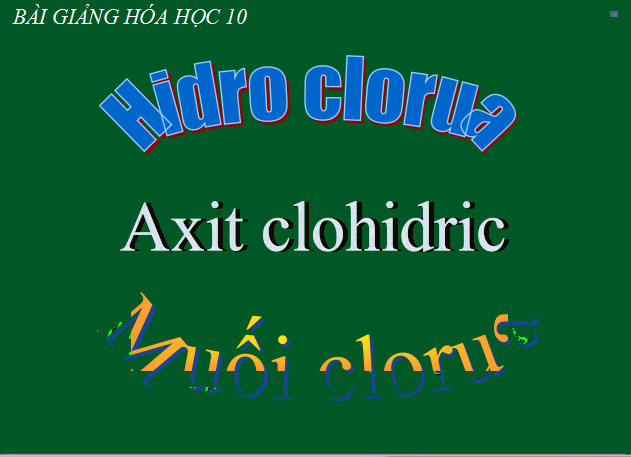 Hiđro clorua và axit clohiđric