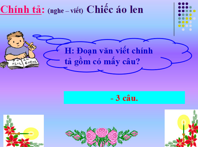 Chính tả Chiếc áo len