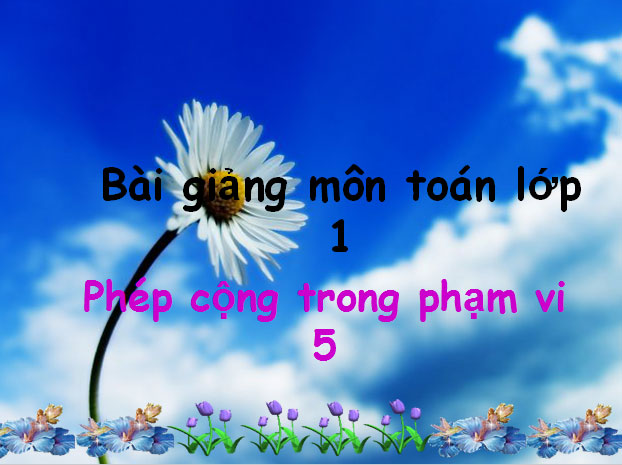 Phép cộng trong phạm vi 5 