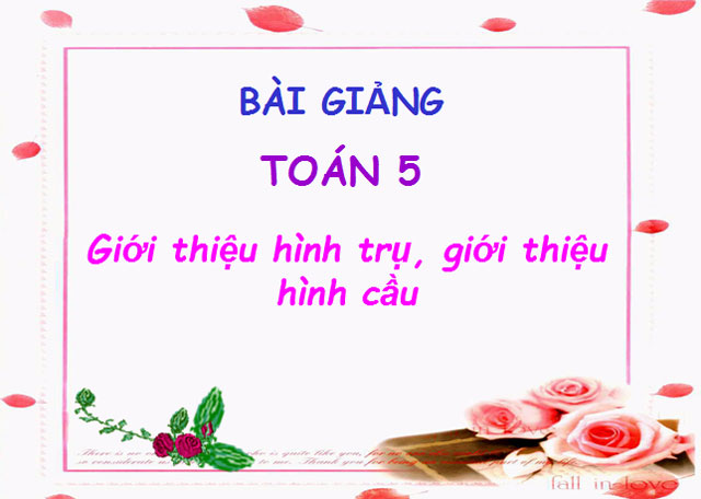 giơi thiệu hình trụ