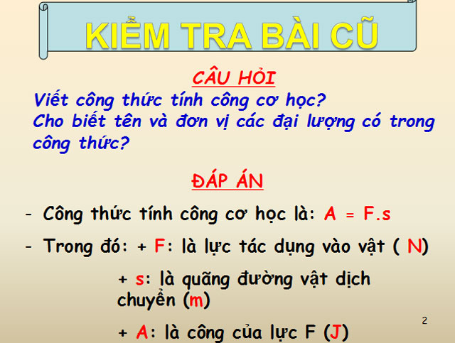 Định luật về công