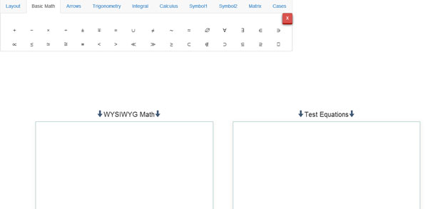 Giao diện chính của ứng dụng MathJQ MathJQ - Phần mềm hỗ trợ soạn công thức toán học