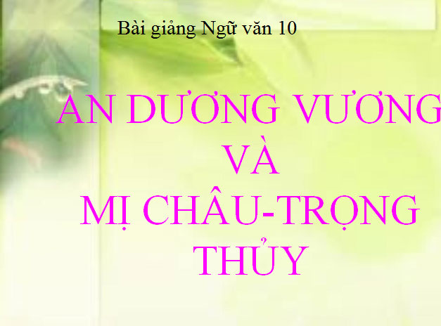 Mị Châu - Trọng Thủy