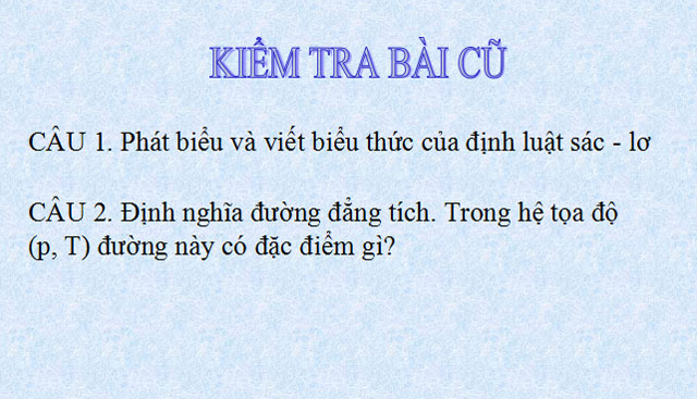 Phương trình trạng thái của khí lý tưởng 