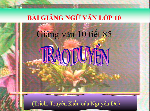  Trao duyên Ngữ văn 10 