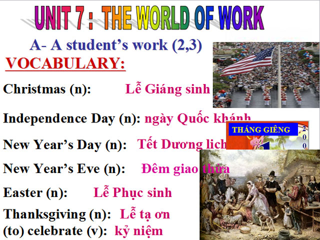  unit 7 The world of work