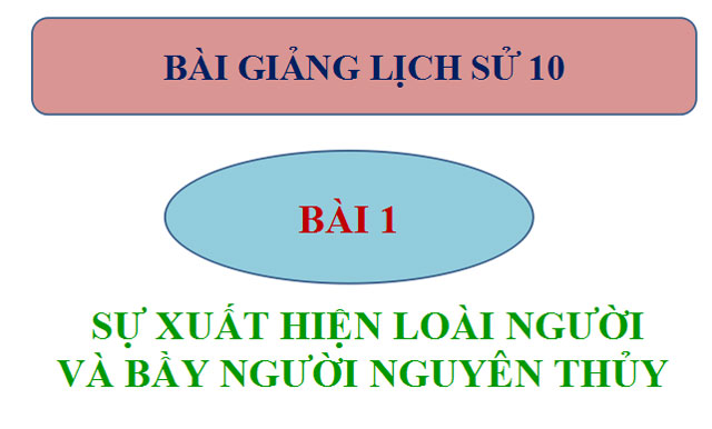 Bài giảng Sự xuất hiện loài người và bầy người nguyên thủy Sự xuất hiện loài người và bầy người nguyên thủy