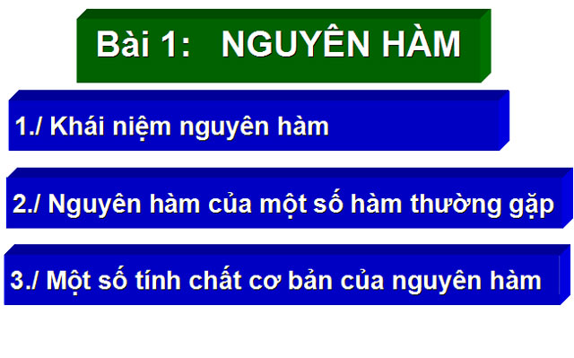Bài giảng Giải tích 12