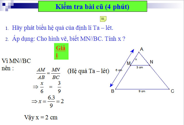 Bài giảng Khái niệm hai tam giác đồng dạng Hình học 8 Khái niệm hai tam giác đồng dạng Hình học 8