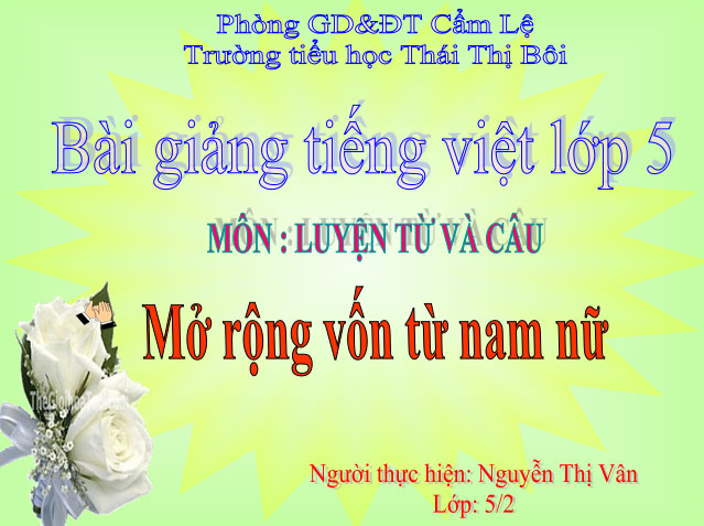  Mở rộng vốn từ: Nam và nữ