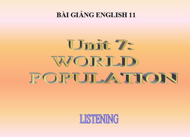 Tiếng Anh 11 unit 7