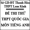 Đề thi thử THPT Quốc gia 2015 môn Tiếng Anh trường THPT Lam Kinh, Thanh Hóa (lần 1)