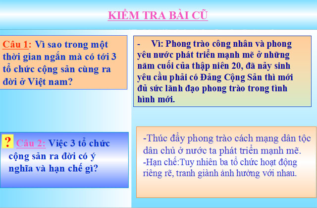 Bài giảng Lịch sử 9