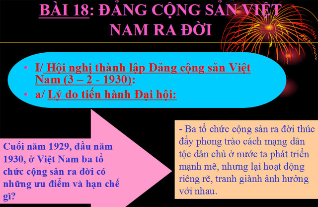 Bài giảng Đảng Cộng Sản Việt Nam ra đời 