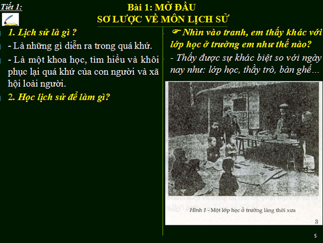 Bài giảng Lịch sử 6