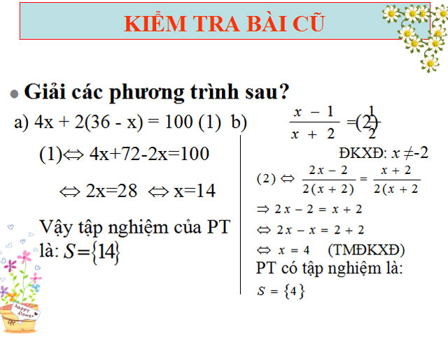 Giải toán bằng cách lập phương trình 