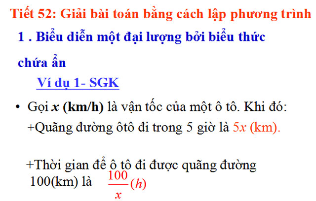 Bài giảng Đại số 8