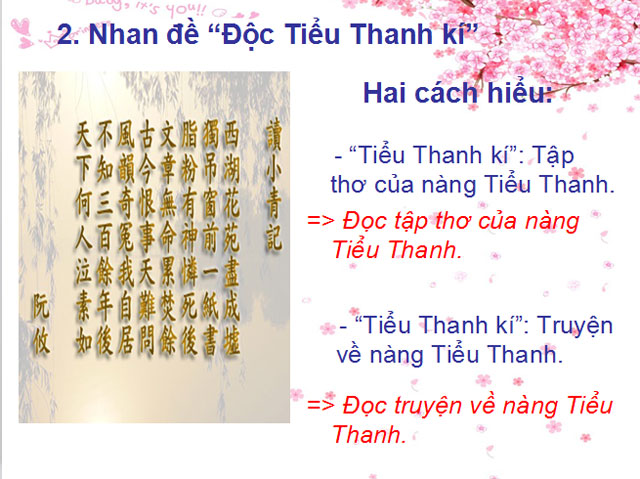  Đọc Tiểu Thanh kí