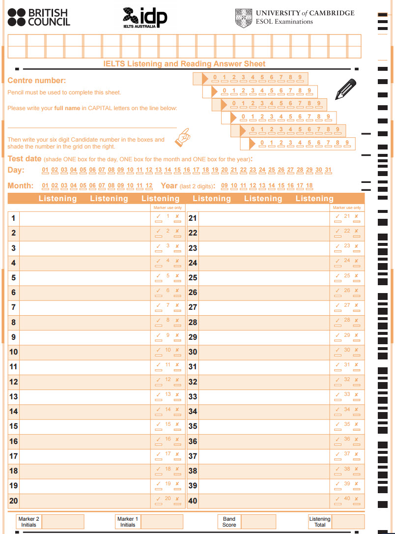 IELTS Reading Answer Sheet M u Answer Sheet IELTS Reading VnDoc