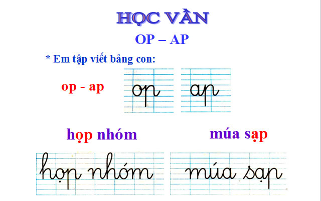 Bài giảng Tiếng Việt 1