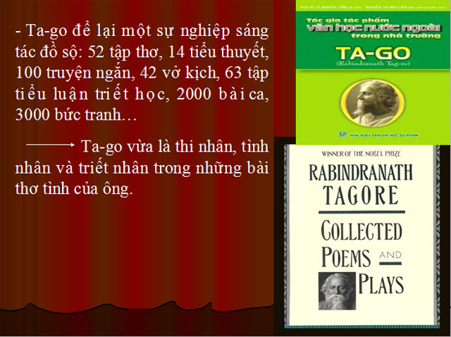 Bài giảng Bài thơ số 28 Bài thơ số 28 Tago