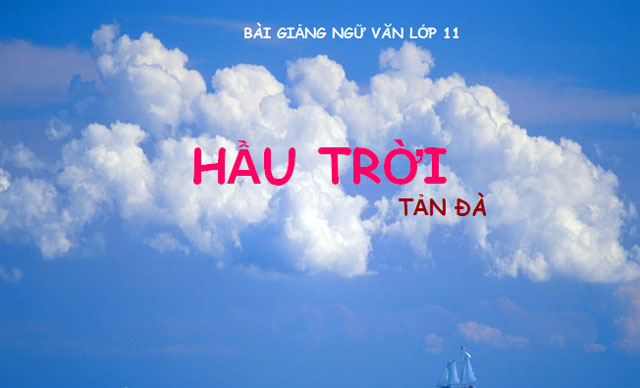 Bài giảng Hầu trời Hầu trời