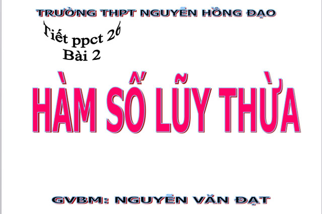 Hàm số lũy thừa