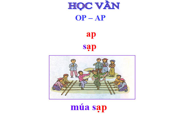 Học vần Op - Ap Tiếng Việt 1 