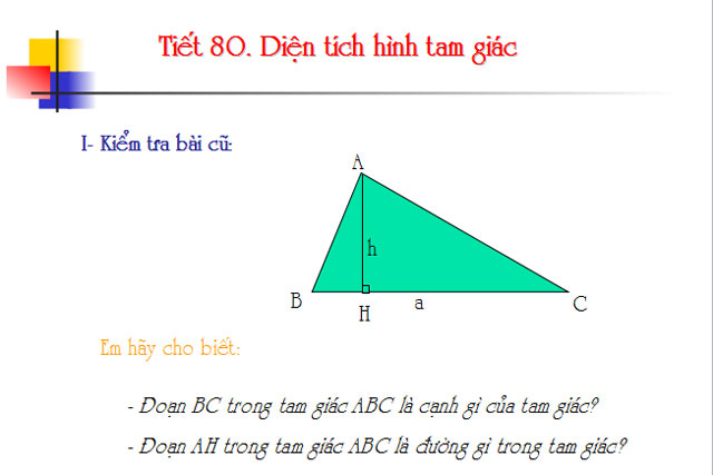  Diện tích hình tam giác