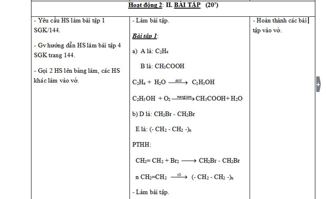 Hóa học 9 bài 46