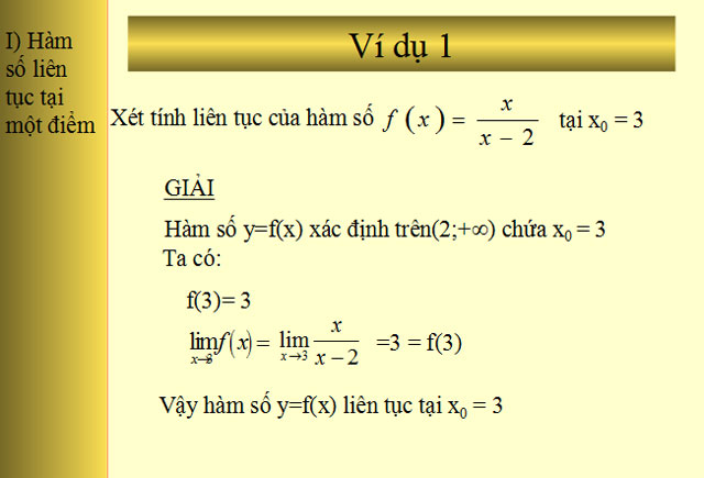 Bài giảng Giải tích 11