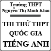 Đề thi thử THPT Quốc gia môn Tiếng Anh trường THPT Nguyễn Thị Minh Khai, Hà Tĩnh năm 2015 (lần 1)