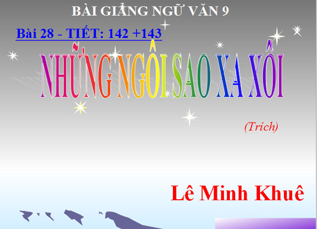  Những ngôi sao xa xôi